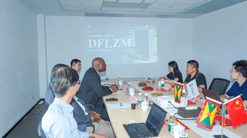 Ambassador of Grenada to China Visits DFLZM Cross-border E-commerce Accelerates DFLZM's Smart ( (11)